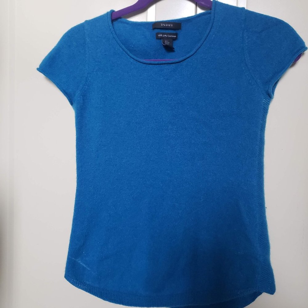 Elie Tahari Short-sleeve Cashmere Sweater